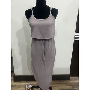 NWT Size Small Gray Casual Dress. Elastic waist with‎ adjustable straps.